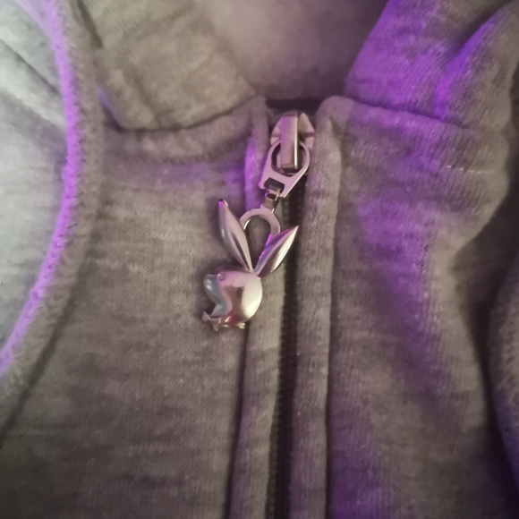 Women's playboy zipup hoodie - Picture 3 of 4